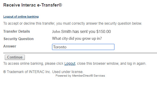 Correctly answer the security question set up by the sender